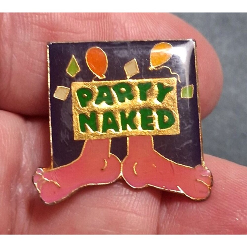 Vintage Party Naked Enamel Pin 1988 AGB Inc